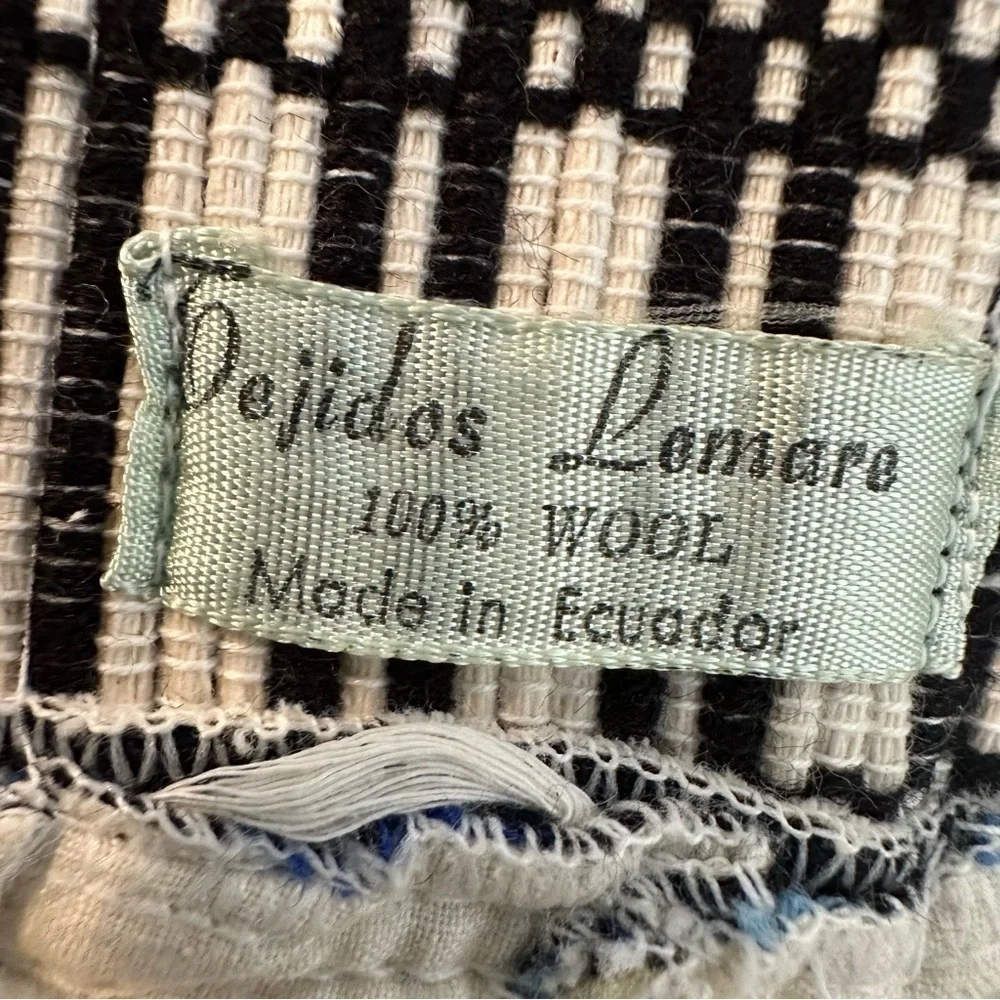 Boho Hand-Woven 100% Wool Blanket Flap Backpack, Made in Ecuador